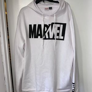 White “Marvel” Hoodie